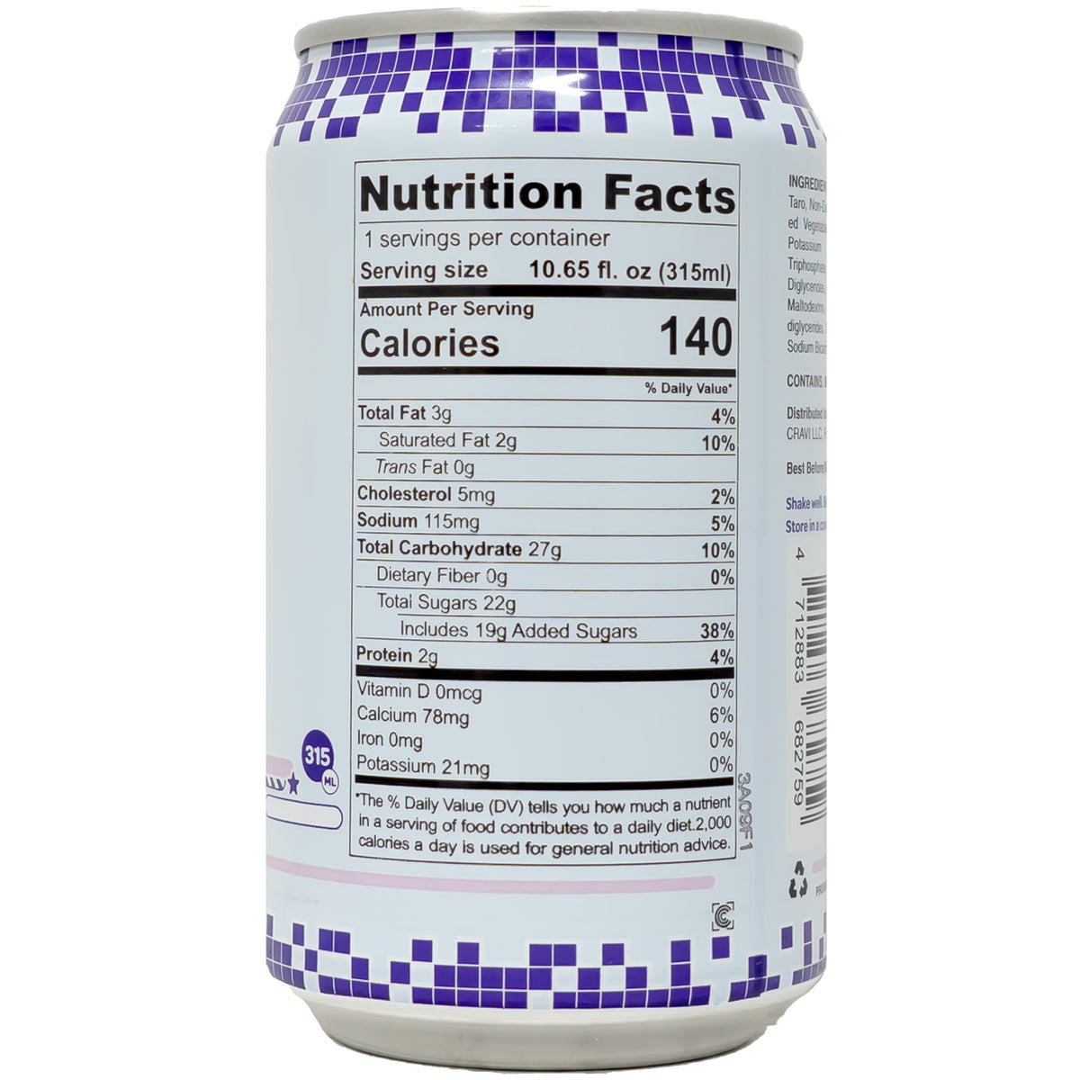 Cravi Digimon Taro Milk Tea 315ml