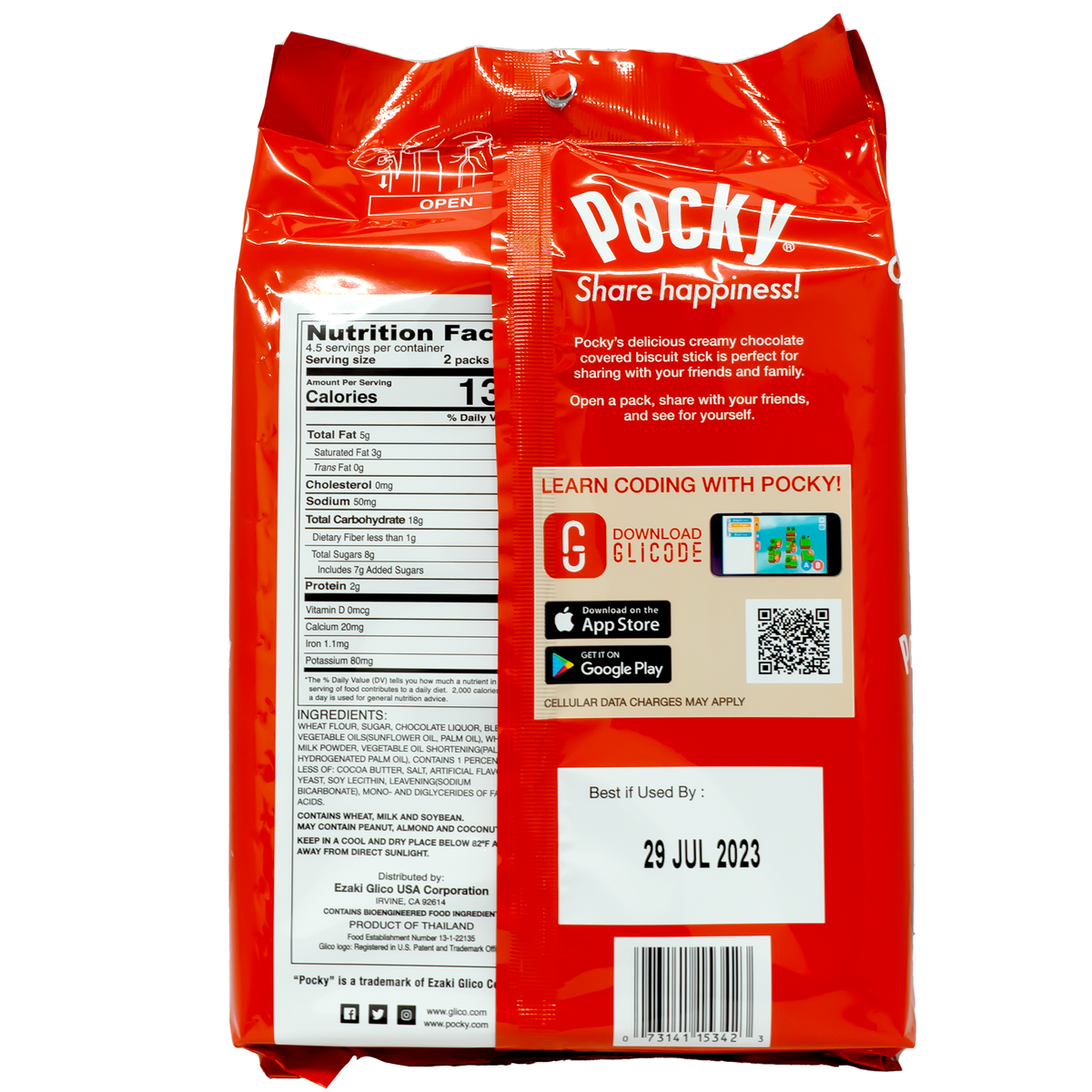 Chocolate Cream Pocky Sticks Family Size 117g