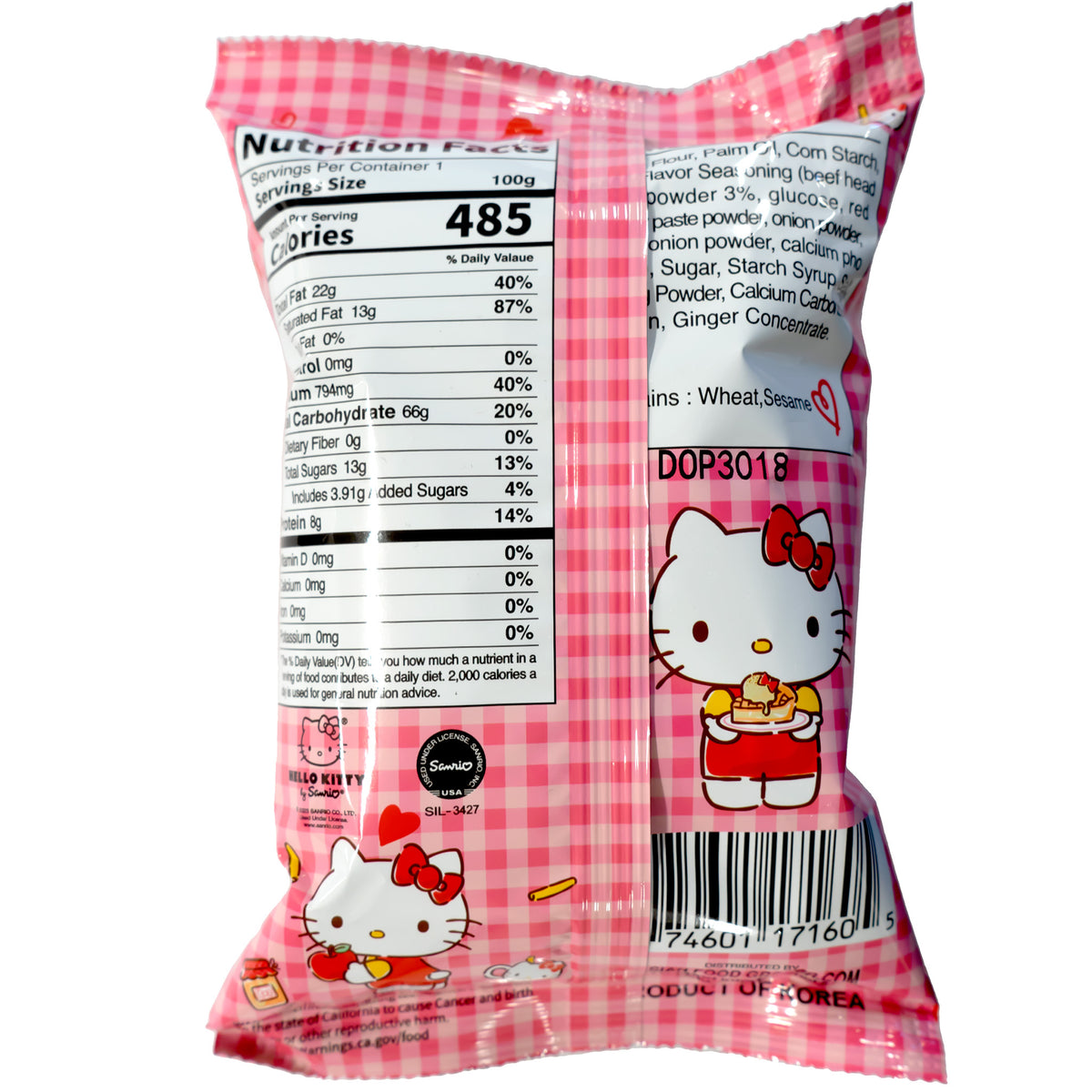 Hello Kitty Wheat Cracker BBQ Chips 100g