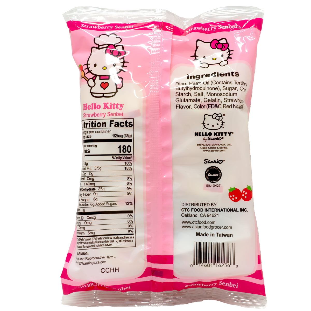 Hello Kitty Strawberry Senbei Cracker 70g