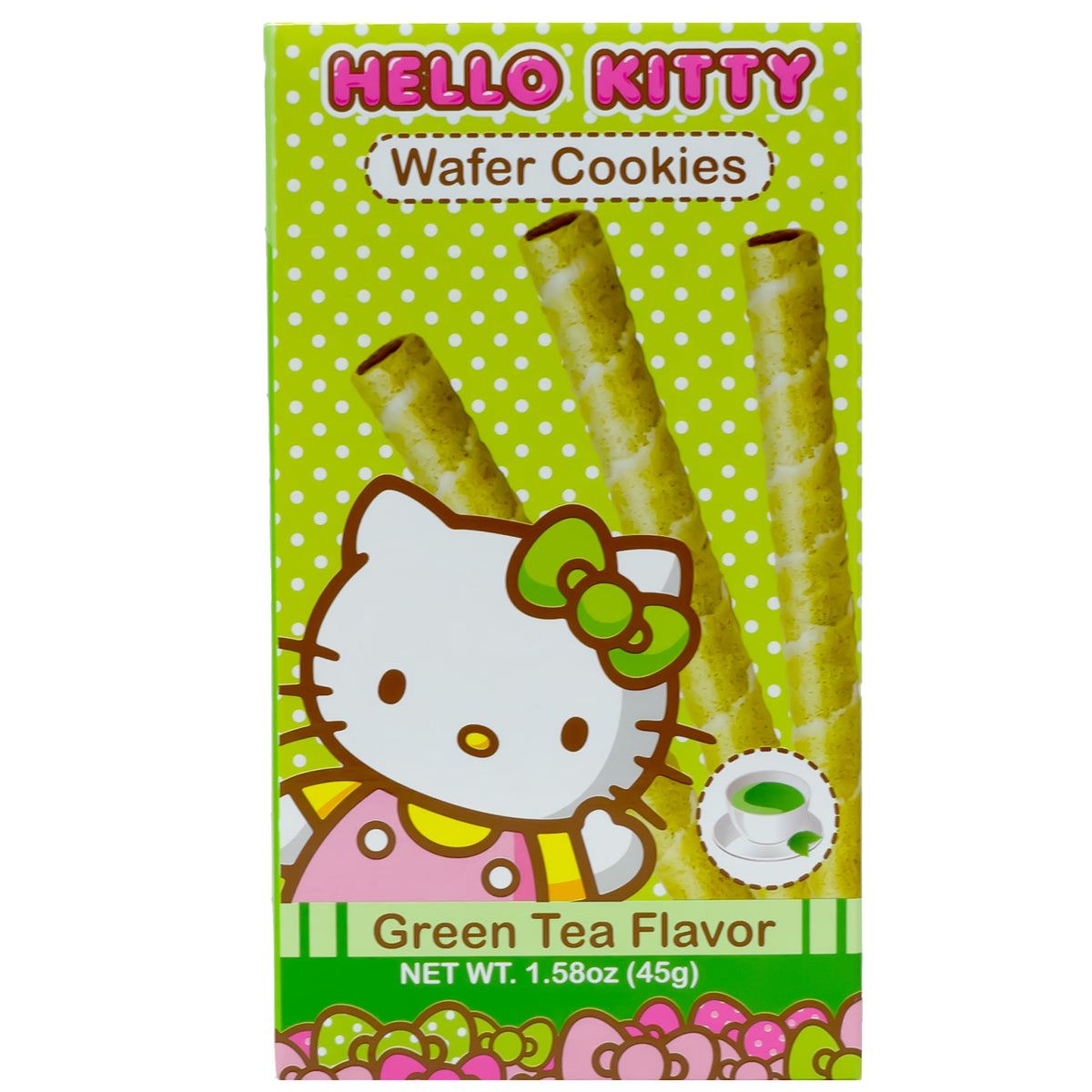 Hello Kitty Wafer Cookies Green Tea Flavor 45g