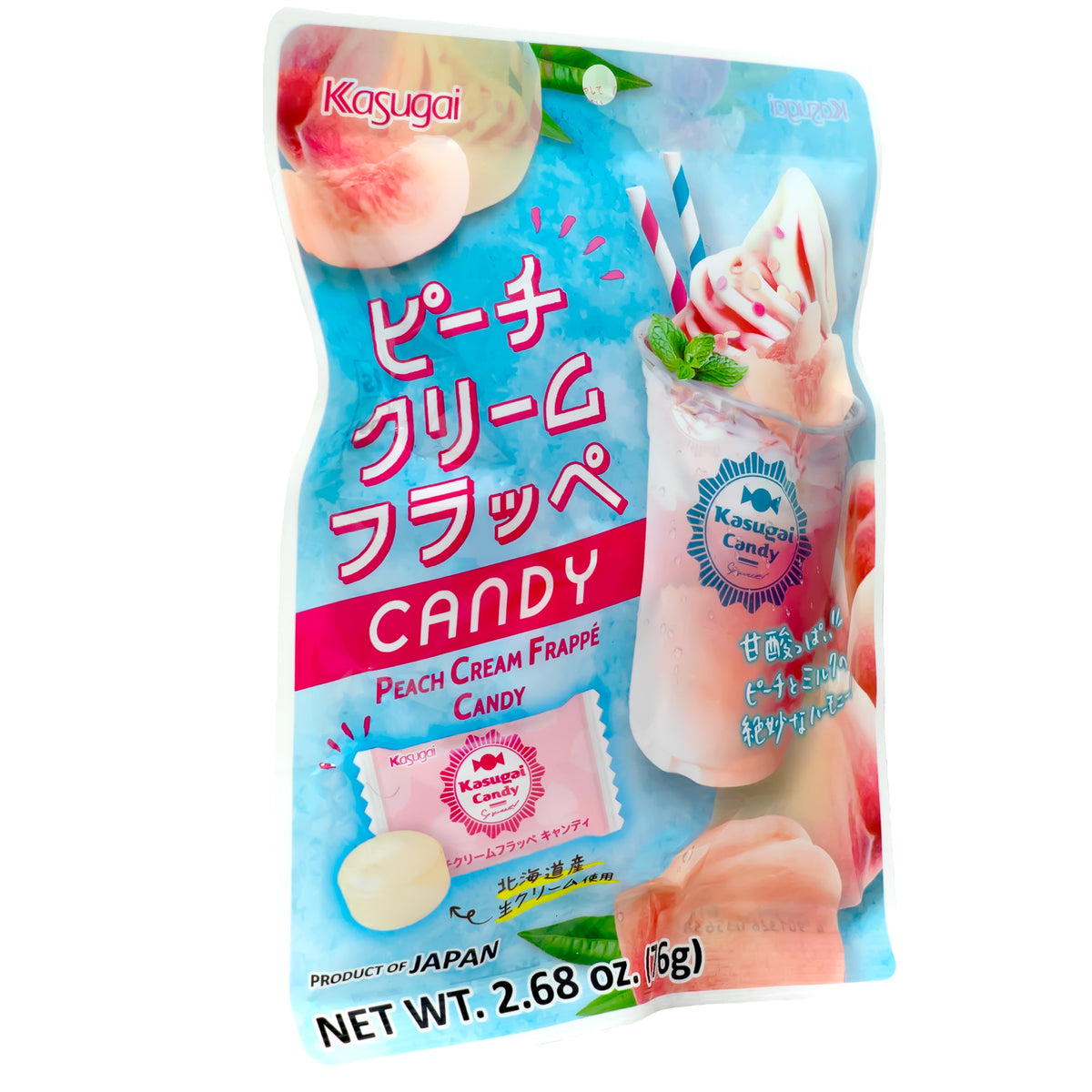 Kasugai Candy Peach Cream Frappe Flavor 76g