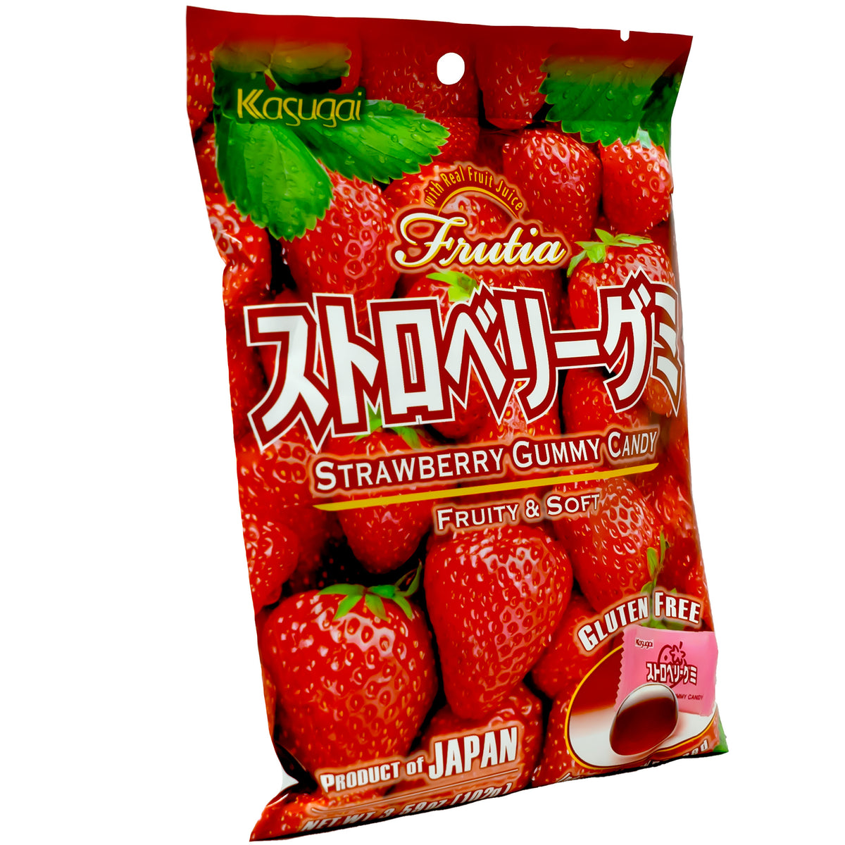 Kasugai Strawberry Gummy  Candy 107g