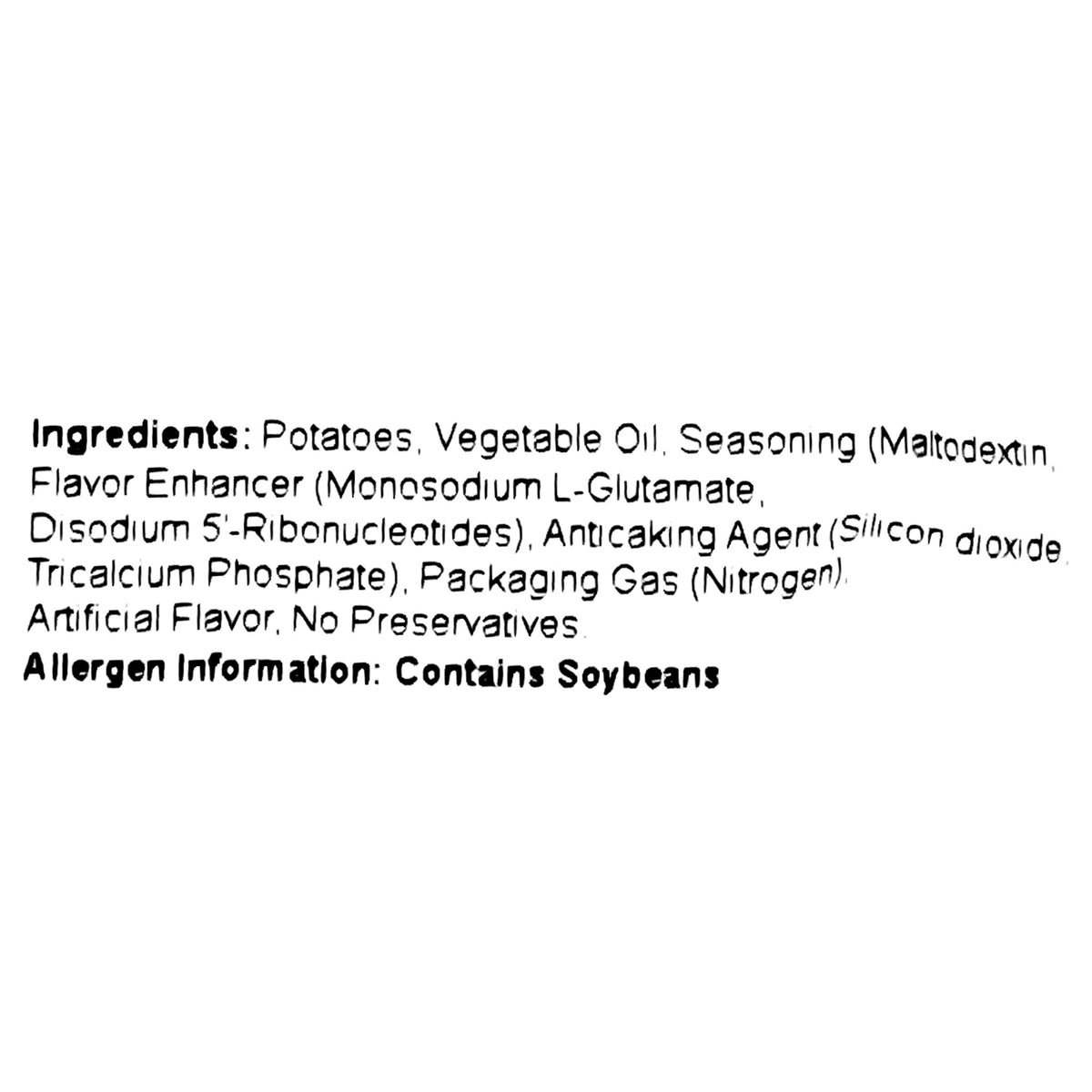 LAY&#39;S Potato Chips Nori Seaweed Flavor 50g ingredients 