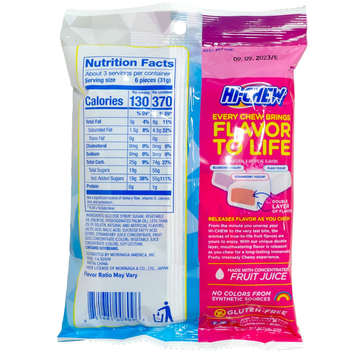 Morinaga Hi-Chew 3 Flavor Yogurt Mix Soft Candy 90g