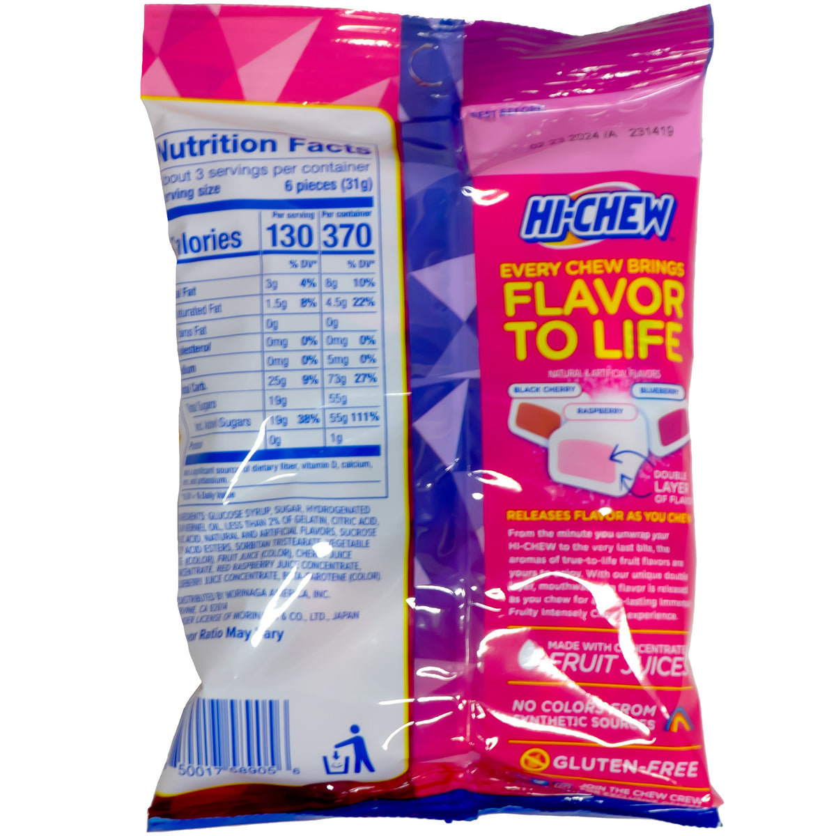 Morinaga Hi-Chew Fruity Candy Berry Mix Flavor 90g
