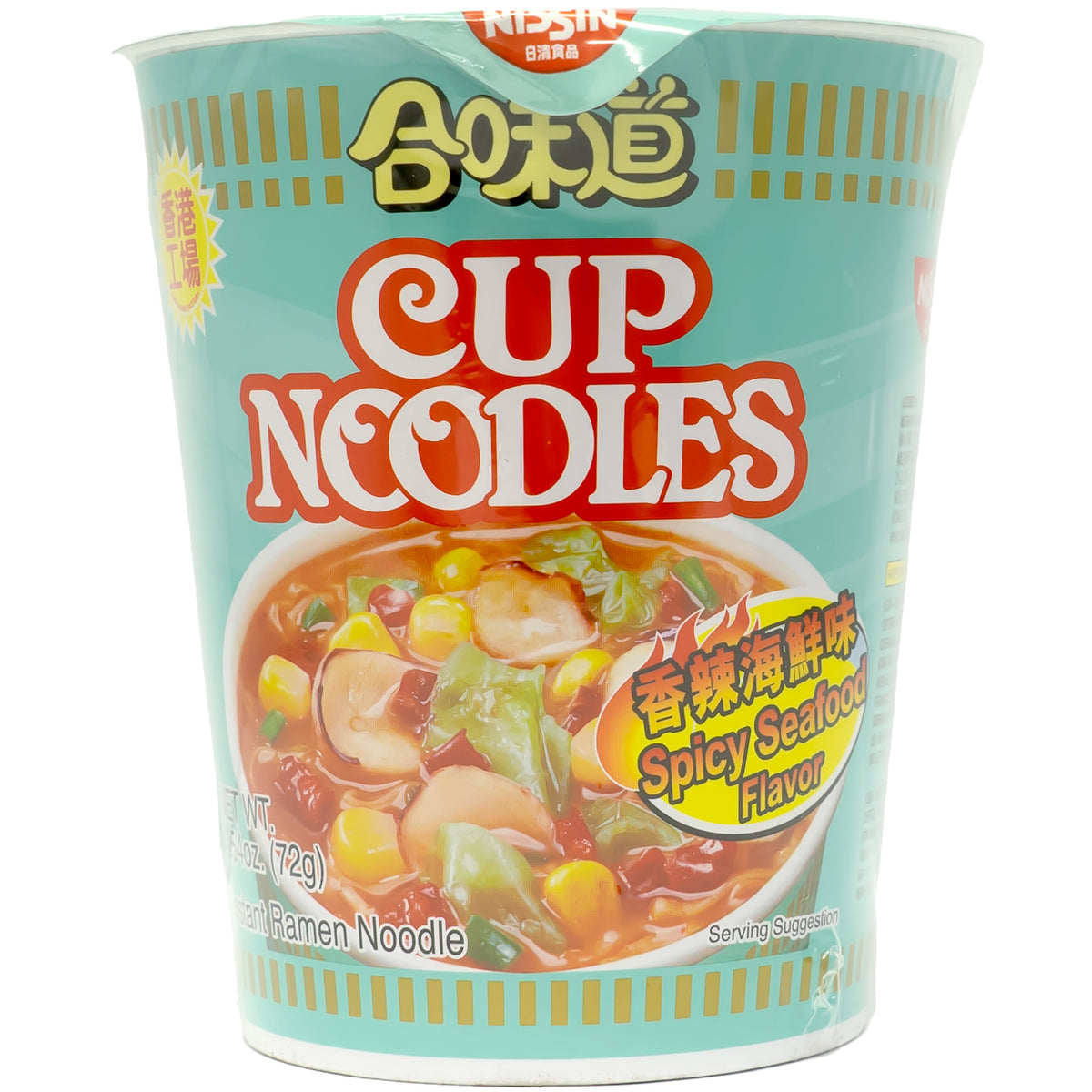 Nissin Cup Noodles Instant Noodle Spicy Seafood Flavor 72g