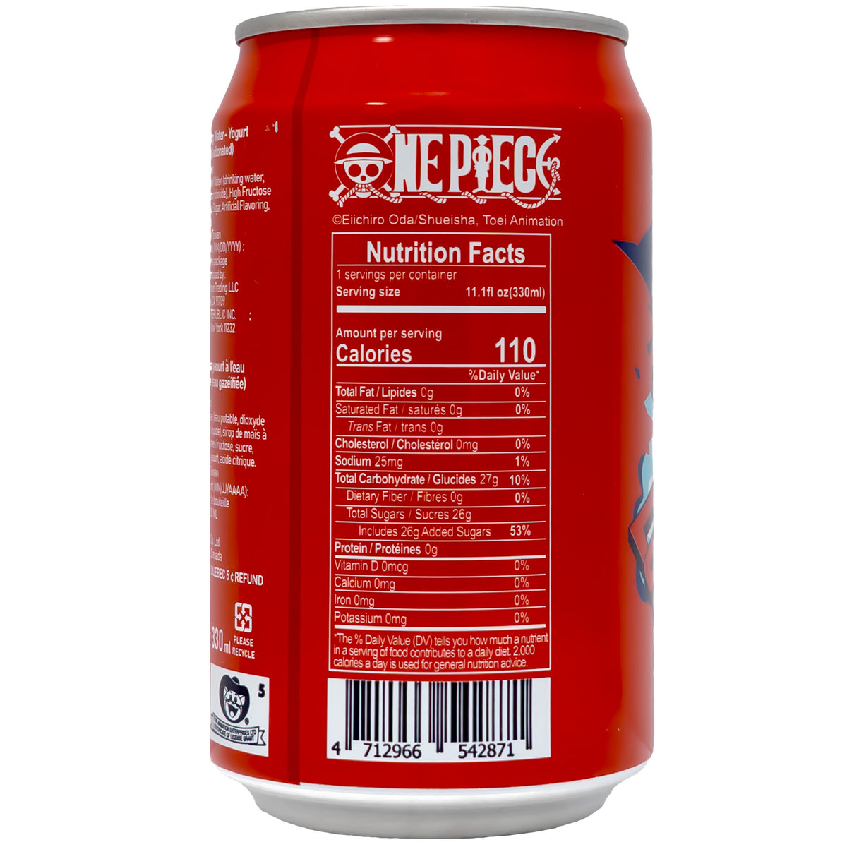 Ocean Bomb One Piece Yogurt Flavor Soda 330ml