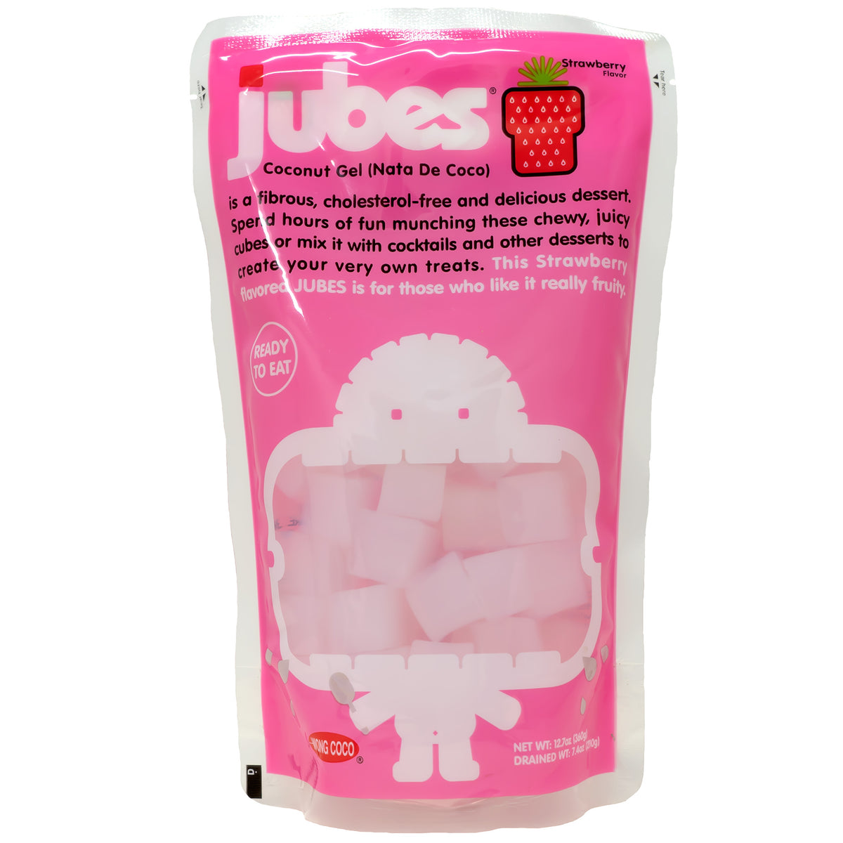 Wong Coco Jubes Nata De Coco Strawberry Flavor 360g