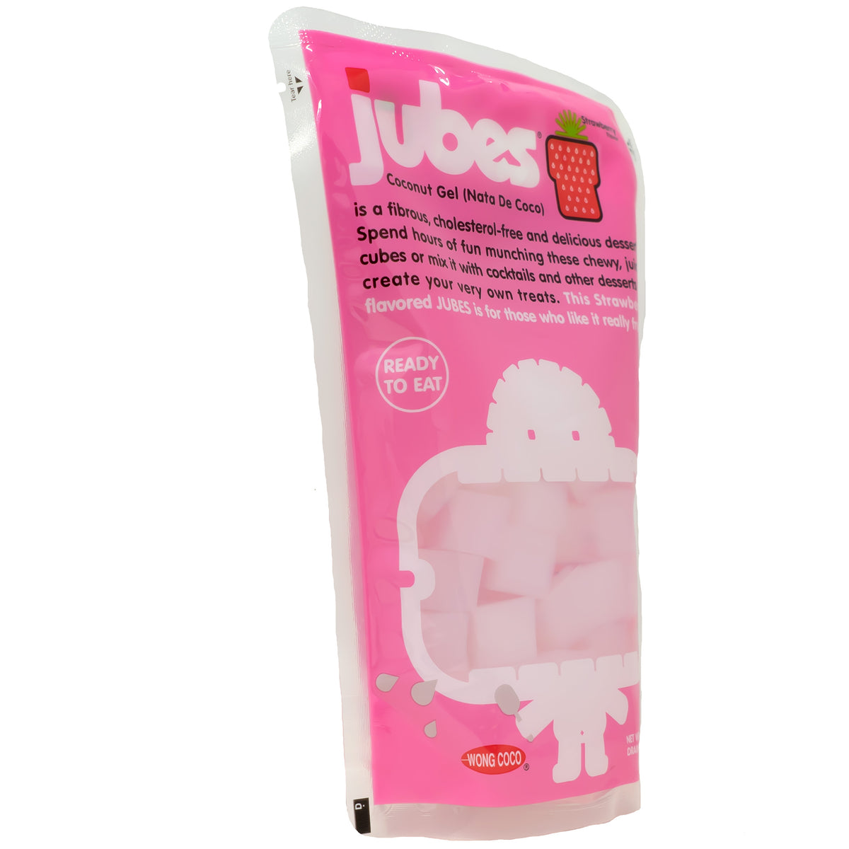 Wong Coco Jubes Nata De Coco Strawberry Flavor 360g