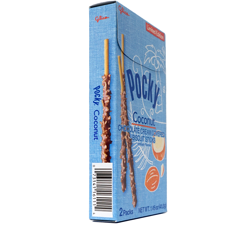 Glico Pocky Chocolate Covered Biscuit Sticks Coconut Flavor 41g