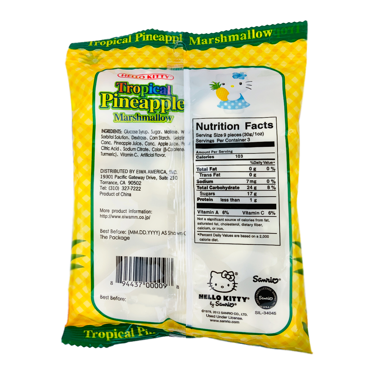 Hello Kitty Marshmallow Pineapple Flavor 90g