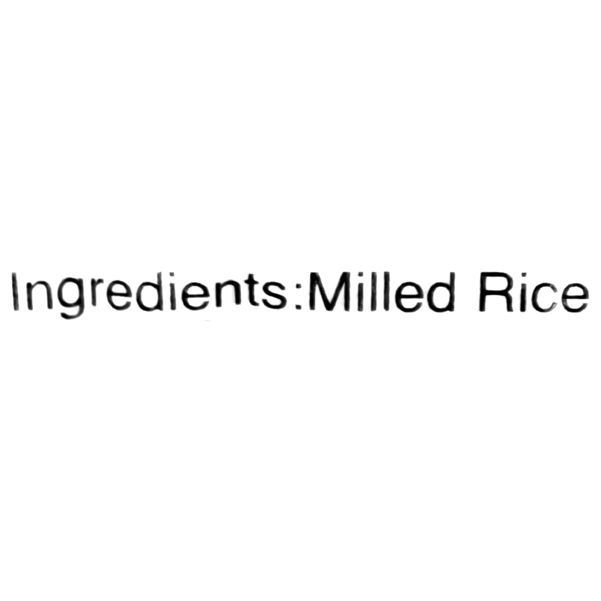 Ingredients are called Milled Rice