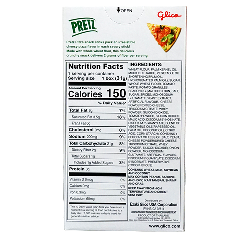 Back of product which contains nutritional label and ingredients