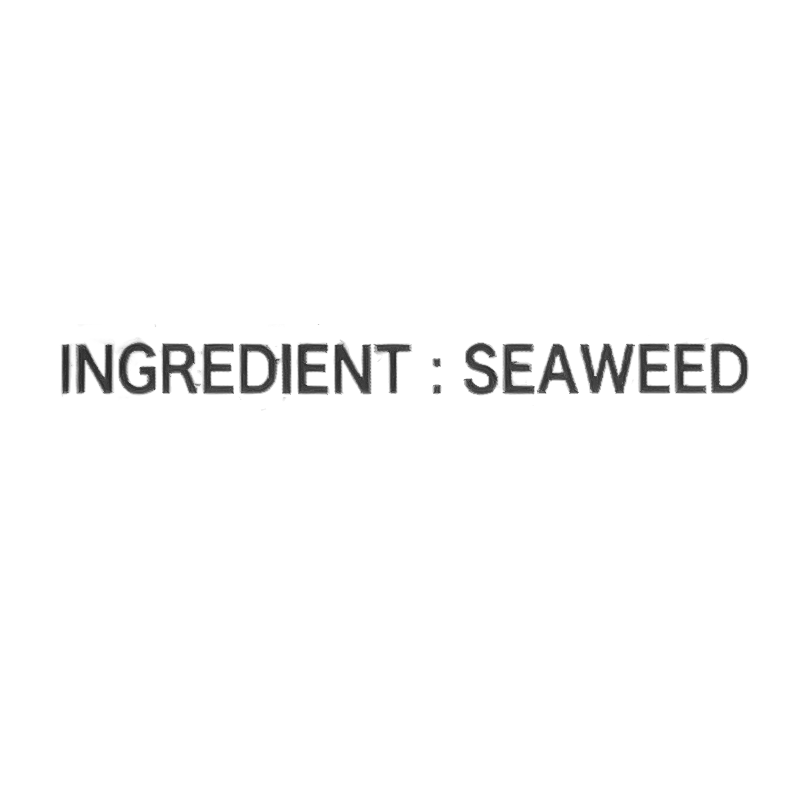 Ingredients are roasted seaweed