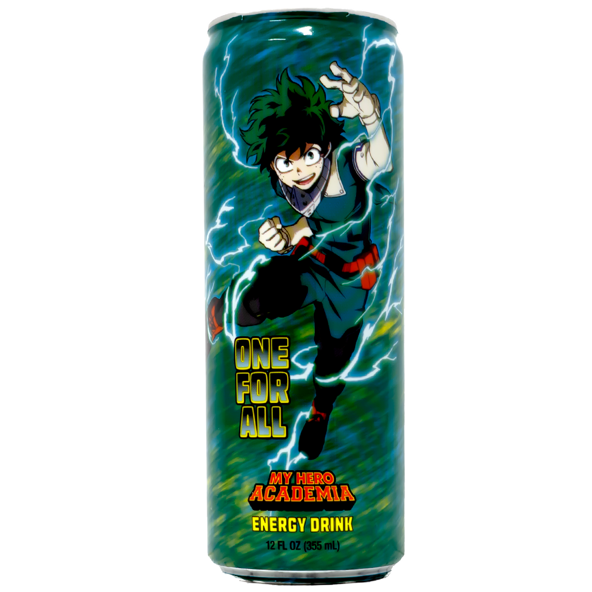 The can features a dynamic image of a determined hero surrounded by electric energy, ready to spring into action. The vibrant colors and intense design make it stand out, capturing the excitement and spirit of the hero. The character&#39;s fierce expression and powerful stance emphasize the energy and strength that this drink embodies.