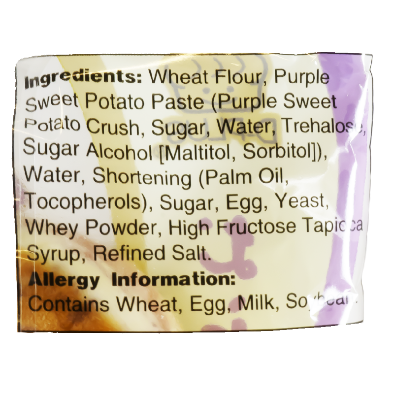 Ingredients contains wheat, egg, milk and soybeans
