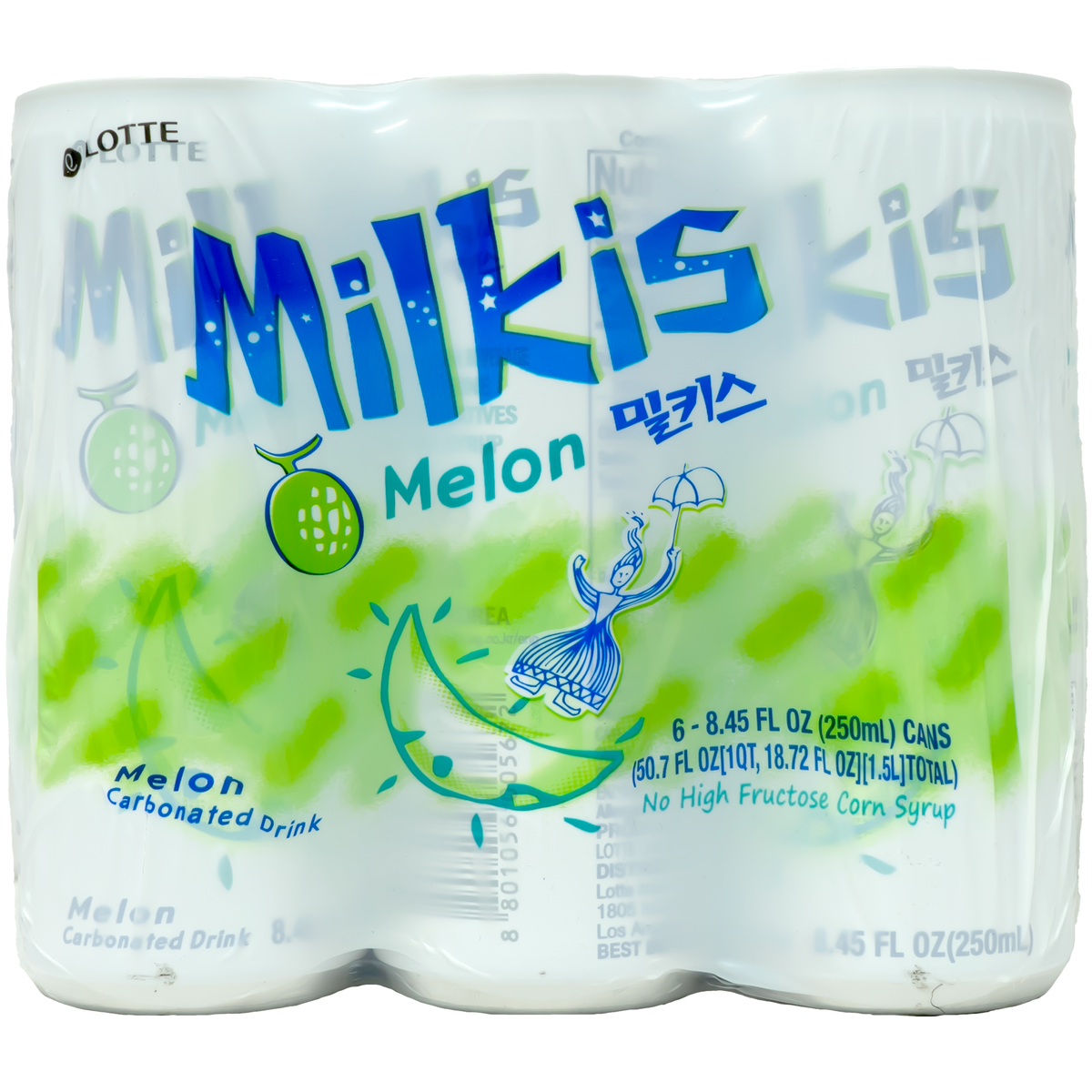 Lotte Milkis Carbonated Drink Melon Flavor 250ml*6*5