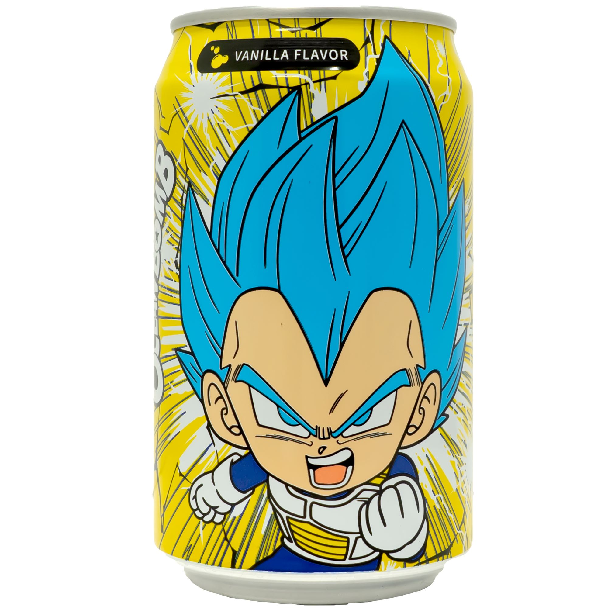 The package features a dynamic and vibrant design with a striking character in action. The can is adorned with bold colors and energetic artwork that captures the essence of adventure and excitement, making it not only a delicious drink but also a collectible item.