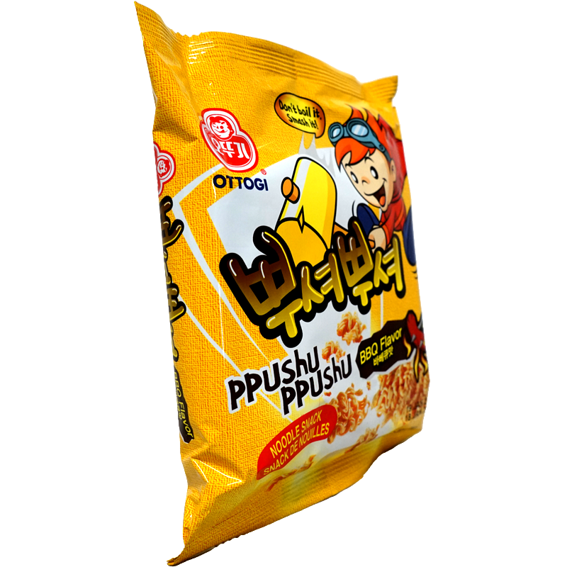 Ottogi Ppushu Ppushu Ramen Snack Korean BBQ Flavor 90g