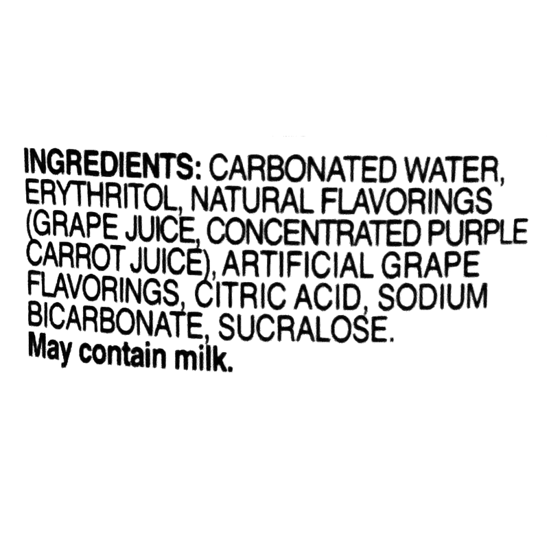 Genki Forest Soda Water Grape Delight Flavor 480ml
