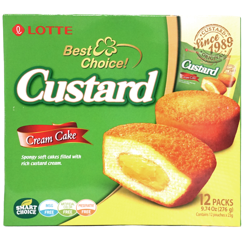 Lotte Soft Custard Cream Cakes 276g